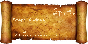 Szegi Andrea névjegykártya