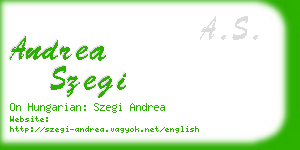 andrea szegi business card